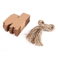 Miniatyrbillede 1 af 7: 50 stk Retro Brune Foldbare Slikæsker med Snøretov - Lille Kvadratisk Design 50PCS