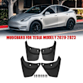 Miniatyrbild 2 av 5: 4 ST Bil Hjul Stänkskydd Skärm Auto Stänkskärm För Tesla Model Y 2020-2023