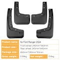 Pikkukuva 2 / 5: 4x Auton roiskeläpät Mudguards Anti-splash Fender Grade Etu- ja takapyörät Autotarvikkeet Styling Ford Ranger T9 2023 2024 2025