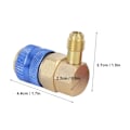Miniatyrbillede 9 af 10: R134A Airconditioningskobling 90 Grader Hurtigkobling Adapter - Ikke Justerbar Tilbehør