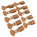 Miniatyrbild 5 av 5: 10 Set Läder Sy På Knappar Stängningar Läder Snap Toggle Sy På Spänne för Rock Jacka DIY Läderhantverk Tan 10 Sets Tan