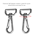 Miniatyrbilde 4 av 6: 6-pak 316 Rustfritt Stål Universal D-Ring Snap Hooks - Webbing Belte Fjærspenner for Stropper, Ledninger, Snører, Dyrehalsbånd og Lærbelter