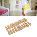 Miniatyrbild 6 av 6: 21-pack äkta läder blixtlåsdragare - Snygga mikrofiberläder ersättningsmärken för ryggsäckar och väskor i Claybank Gold Beige Gold 20pcs