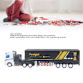 Miniatyrbilde 6 av 7: Analog RC Flatbed Truck og Trailer med Lyd og Lys - Perfekt for Gutter og Barn
