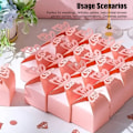 Miniatyrbillede 6 af 6: 50 stk. Dekorative Butterfly Slik Favoritæsker i Ensfarvede Farver til Fester, Bryllupper, Babyshower og Brudebrus Pink 50pcs