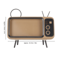 Miniatyrbilde 2 av 7: Retro TV-stil Telefonholder - Rippesikker Dekorativ Stativ for Hjem og Hybel - Kaffe Farge Coffee
