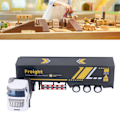 Miniatyrbilde 4 av 7: Analog RC Flatbed Truck og Trailer med Lyd og Lys - Perfekt for Gutter og Barn