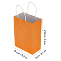 Miniatyrbillede 2 af 5: 10-pakning Bærbare Orange Kraftpapir Gaveposer til Shopping og Fødselsdage - 15 x 8 x 21 cm 10pcs Orange