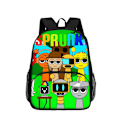 Miniatyrbild 1 av 2: Pojkar Flickor Sprunki Grafisk Ryggsäck - Student Ryggsäck för Skolan Lätt Dagväska för Resor, Utomhus