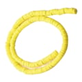 Miniatyrbilde 9 av 10: Gule Polymer Clay Flat Beads for DIY Smykkeskaping - Skive Beads for Halskjeder, Armbånd og Ørepynt