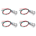 Pikkukuva 3 / 11: 4 Sarjaa Esijohdotettuja Vedenkestäviä Pyöreitä LED-valoja - Kaksivärinen (Punainen ja Vihreä) Yhteinen Anodielektrodi, 12V/24V, 12mm