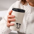 Miniatyrbild 3 av 5: Isolerad kopp i frostat rostfritt stål med lock - 360 ml söt valpdesign Termosmugg för kaffe och vatten
