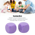 Pikkukuva 5 / 5: 6-osainen suuri pyöreäkulmainen vedenkestävä noppasetti - hapettumisenkestävä sileä pinta DIY-projekteihin - violetti Purple 6Pcs