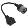 Miniatyrbillede 8 af 11: 6-polet til 16-polet OBD1 til OBD2 Diagnostisk Kabel Diagnostisk Scanner Konverter til J1708 Tung Lastbil
