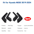 Pikkukuva 1 / 5: HYUNDAI NEXO 2019 2020 2021 2022 2023 2024 Lokasuoja Mud Flaps Guards Splash Mudflaps Autotarvikkeet Etu Taka 4kpl