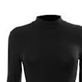 Miniatyrbillede 3 af 5: Elegant Sort Sortærmet Rynket Bodycon Kjole med Snøre Design til Feriefest Black M