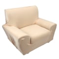 Miniatyrbilde 2 av 3: Solid Beige Pluss Stretch Polyester Sofa Trekk