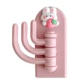 Miniatyrbillede 1 af 6: Sød Tegneserie Væghæng: Innovative Dyreklæbende Krog til Børns Værelser - Pink Jordbær Kanin Design Pink Strawberry Bunny