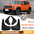 Miniatyrbild 1 av 5: 4 st Bil Stänkskydd Stänkskärmar Mud Flap Stänkskärm Fender För Jeep Renegade 2016-2021 2015 2016 Bil Styling Stänkskydd