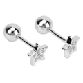 Miniatyrbilde 3 av 10: Slanke Minimalistiske Stjerne Ørepynt med Rhinestones i 925 Sterling Sølv