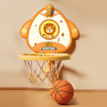 Miniatyrbild 4 av 5: Justerbar Höjd Barnkorg för Väggmontering - Inomhus Basketmål Set med Bollpump - Orange Orange