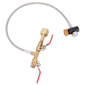 Miniatyrbilde 3 av 10: CGA320 Kobling CO2 Fyllingsadapter med 24-tommers slange og dobbel ventilmanometer for Sodastream (G1/2)