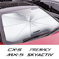 Miniatyrbild 2 av 3: Bil Fram Skuggning Bil Vindruta Solskydd Paraply För Mazda CX-5 CX-8 CX-9 CX-30 Axela BT-50 Biante Demio MPS MX-5 Skyactiv-För MX-5