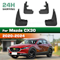 Miniatyrbild 1 av 5: För Mazda CX30 2020 2021 2022 2023 2024 Stänkskydd 4st/set Skydd Stänklapp Stänkskärmar Biltillbehör