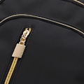 Miniatyrbillede 3 af 5: Rygsæk Vandafvisende Casual Stil Nylon Materiale Lynlås Lukning Blød Behagelig Rejserygsæk til Kvinder Sort Fri Størrelse Free Size Black