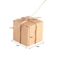 Miniatyrbillede 3 af 7: 50 stk Retro Brune Foldbare Slikæsker med Snøretov - Lille Kvadratisk Design 50PCS