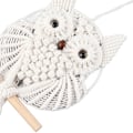 Pikkukuva 4 / 4: Käsintehty pöllö-makramee-seinävaate - Bohemian-tyylinen seinätaide olohuoneen sisustukseen White