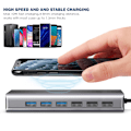 Pikkukuva 8 / 8: 15-in-1 USB-C Hub -monitoimiadapteri HDMI:llä, VGA:lla, Ethernetillä ja SD/TF-kortinlukijalla
