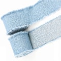 Miniatyrbild 1 av 3: Denimfrans, Mellanblå tvätt, 4 cm bred, 1,5 meter