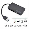 Miniatyrbild 1 av 9: USB 3.0 hub med 4 portar Svart