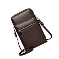 Miniatyrbild 3 av 4: Crossbody-väska för män för telefon, liten axelväska i PU-läder kaffe