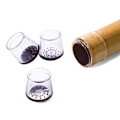 Miniatyrbild 2 av 6: Möbeltassar / skydd för möbelben 16-pack Transparent+Brun S