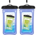 Miniatyrbillede 1 af 4: Flydende vandtæt mobiltaske universal størrelse Blå 2 Pack