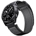Miniatyrbillede 3 af 5: Quick Release 26mm Vævet Nylonrem til Garmin-ure Sort+grå