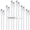 Miniatyrbild 2 av 8: 5-pack CTO C datakablar, 1M PD 60W snabbladdningskablar 5-pack S