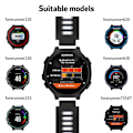 Pikkukuva 5 / 7: INF Garmin Forerunner 220/230/235/620 / 630 / 735XT ranneke - musta / harmaa