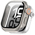 Miniatyrbild 2 av 6: Skyddsfodral för Apple Watch - Hård PC & Härdat Glas Silver 45 mm