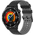 Miniatyrbillede 1 af 5: Silikonerem til ur 22 mm - Til Huawei Watch GT5, Keep Watch Pilot1 Sort+grå