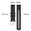 Miniatyrbillede 1 af 5: Silikone urrem til Huawei Watch GT5 - 22 mm Sort 20 mm