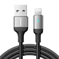 Miniatyrbillede 2 af 2: Kabel til USB-A / Lightning / 2,4A / 3m Joyroom S-UL012A10 (sort)