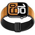 Pikkukuva 3 / 4: Aito nahkainen magneettiranneke Apple Watch Series 8/9/Ultra 2:lle Harmaa S
