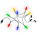 Miniatyrbild 7 av 7: USB-laddningskabel för smartphone med LED-lampor