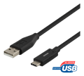 Miniatyrbild 1 av 2: USB 2.0 cable, type A M - type C M, 2m, black