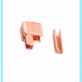 Miniatyrbild 2 av 3: Roséguldfärgade blixtlåsdragare - 10 st - Reparationssats för blixtlås