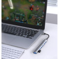 Pikkukuva 3 / 4: USB/USB-C-keskitin, jossa 1 USB3.0 + 6 USB2.0 Hopea