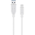 Miniatyrbild 1 av 3: USB-C™ till USB A 3.0 kabel, vit